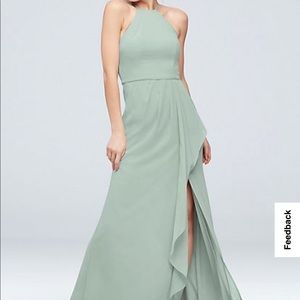 Dusty sage green bridesmaid dress